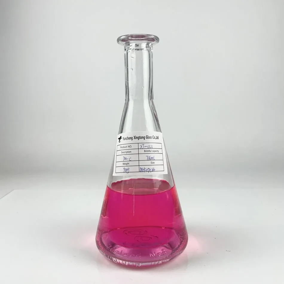 کارک کے ساتھ مخروطی فلاسک شیشے کی بوتل
